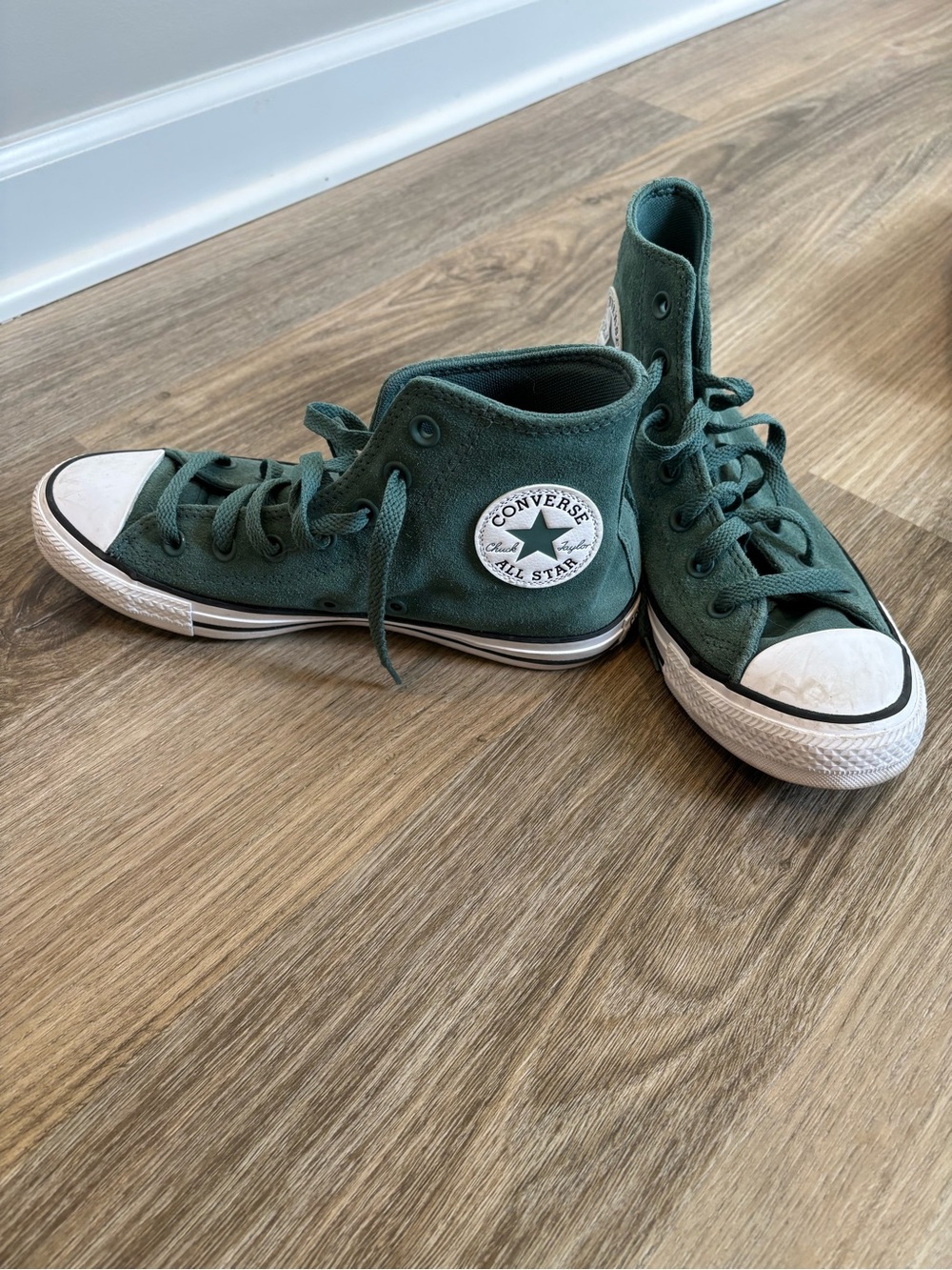 Converse Green Suede High top Sneakers Size 7.5
